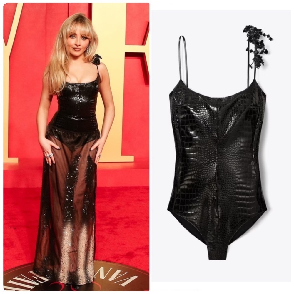 New Tory Burch Faux Croc Bodysuit